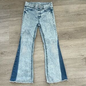 wonder nation Two-Tone Light and Dark Blue Flare Jeans